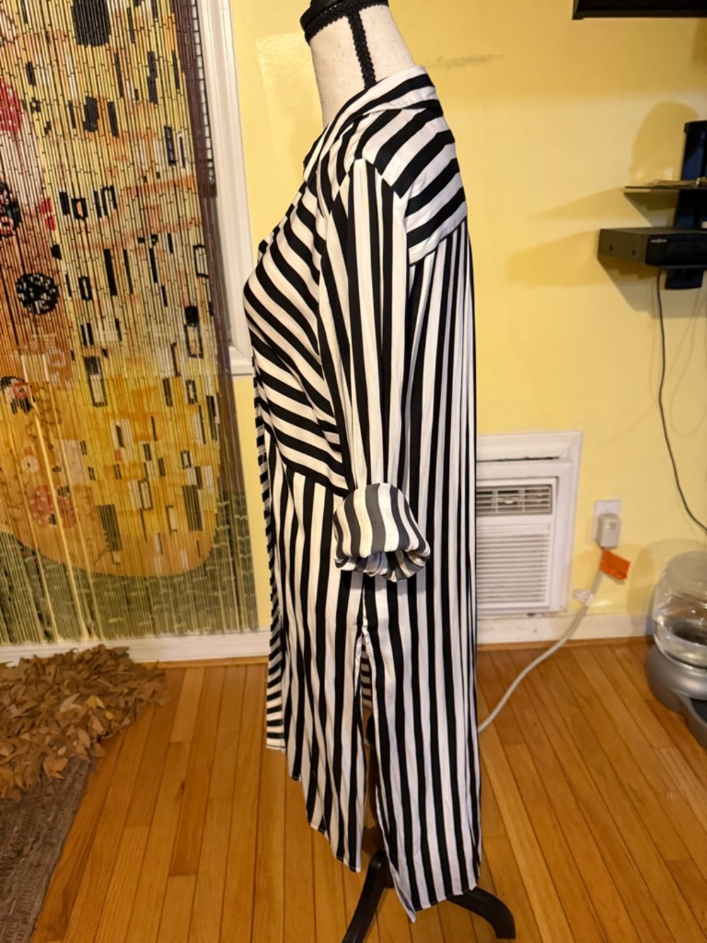 INC International Concepts Black and White Striped Top